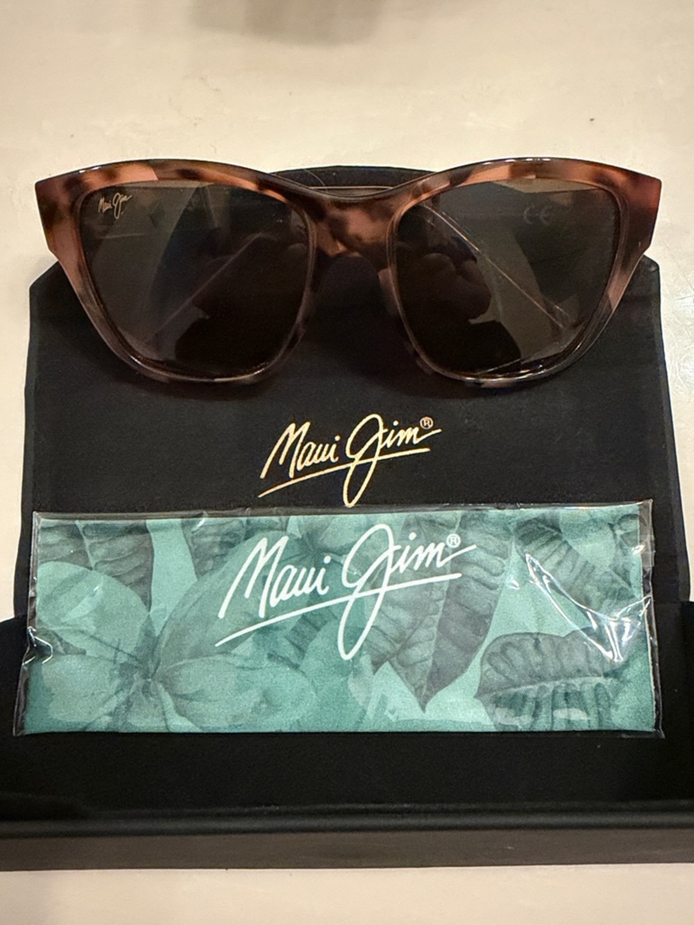 Maui Jim Women's Tortoise Shell Sunglasses with Dark Brown Lenses